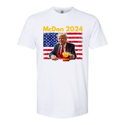 Mcdon 2024 Funny Donald Trump French Fry Cooking Fries Softstyle CVC T-Shirt