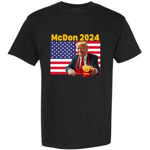 Mcdon 2024 Funny Donald Trump French Fry Cooking Fries Garment-Dyed Heavyweight T-Shirt