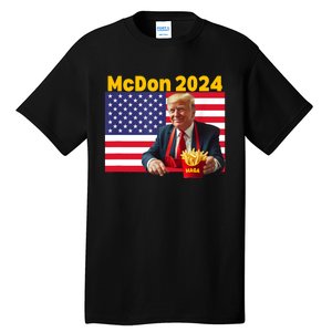 Mcdon 2024 Funny Donald Trump French Fry Cooking Fries Tall T-Shirt