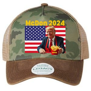 Mcdon 2024 Funny Donald Trump French Fry Cooking Fries Gift Legacy Tie Dye Trucker Hat