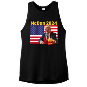 Mcdon 2024 Funny Donald Trump French Fry Cooking Fries Gift Ladies PosiCharge Tri-Blend Wicking Tank