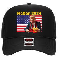 Mcdon 2024 Funny Donald Trump French Fry Cooking Fries Gift High Crown Mesh Back Trucker Hat