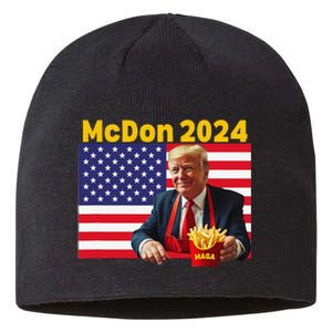 Mcdon 2024 Funny Donald Trump French Fry Cooking Fries Gift Sustainable Beanie