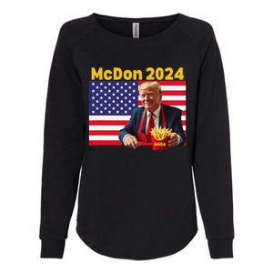 Mcdon 2024 Funny Donald Trump French Fry Cooking Fries Gift Womens California Wash Sweatshirt