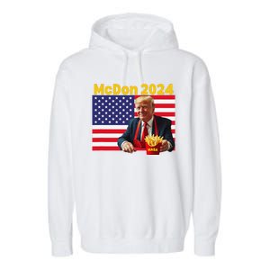 Mcdon 2024 Funny Donald Trump French Fry Cooking Fries Gift Garment-Dyed Fleece Hoodie