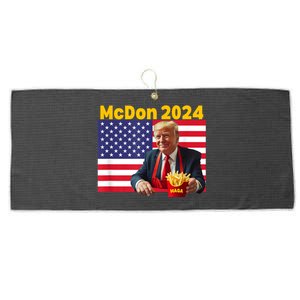 Mcdon 2024 Funny Donald Trump French Fry Cooking Fries Large Microfiber Waffle Golf Towel