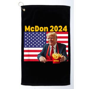 Mcdon 2024 Funny Donald Trump French Fry Cooking Fries Platinum Collection Golf Towel