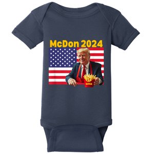 Mcdon 2024 Funny Donald Trump French Fry Cooking Fries Baby Bodysuit