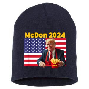 Mcdon 2024 Funny Donald Trump French Fry Cooking Fries Short Acrylic Beanie