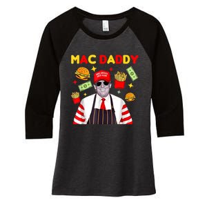 Mcdon 2024 Funny Donald Trump French Fry Cooking Fries Women's Tri-Blend 3/4-Sleeve Raglan Shirt