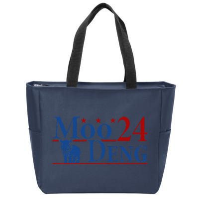 Moodeng 24 Funny Baby Pygmy Hippo Cute Moo Deng 2024 Gift Zip Tote Bag