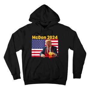 Mcdon 2024 Funny Donald Trump French Fry Cooking Fries Hoodie