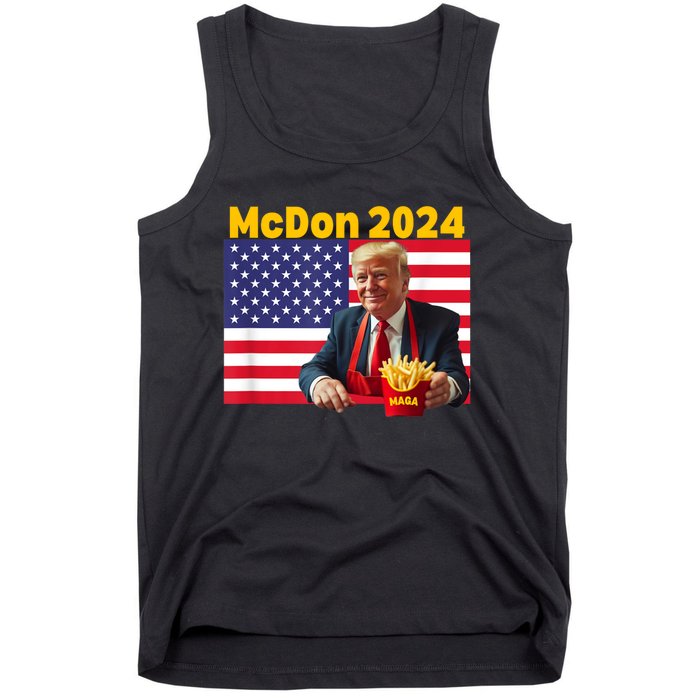 Mcdon 2024 Funny Donald Trump French Fry Cooking Fries Tank Top