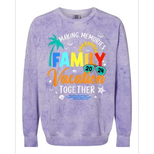 Matching 2024 Family Vacation Making Memories Together Colorblast Crewneck Sweatshirt