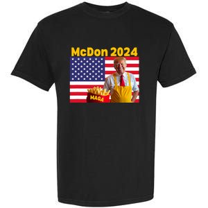 Mcdon 2024 Funny Donald Trump French Fry Cooking Fries Garment-Dyed Heavyweight T-Shirt