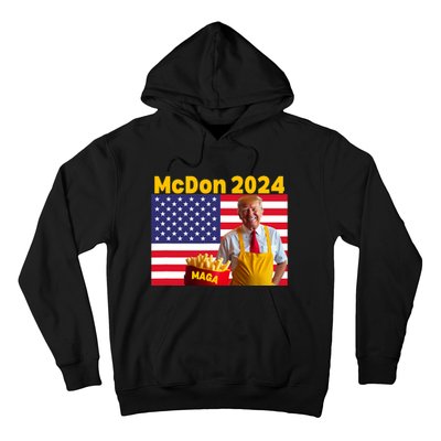 Mcdon 2024 Funny Donald Trump French Fry Cooking Fries Hoodie