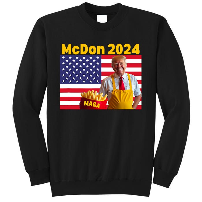 Mcdon 2024 Funny Donald Trump French Fry Cooking Fries Sweatshirt