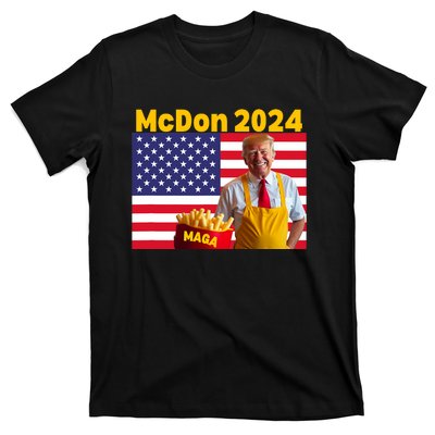 Mcdon 2024 Funny Donald Trump French Fry Cooking Fries T-Shirt