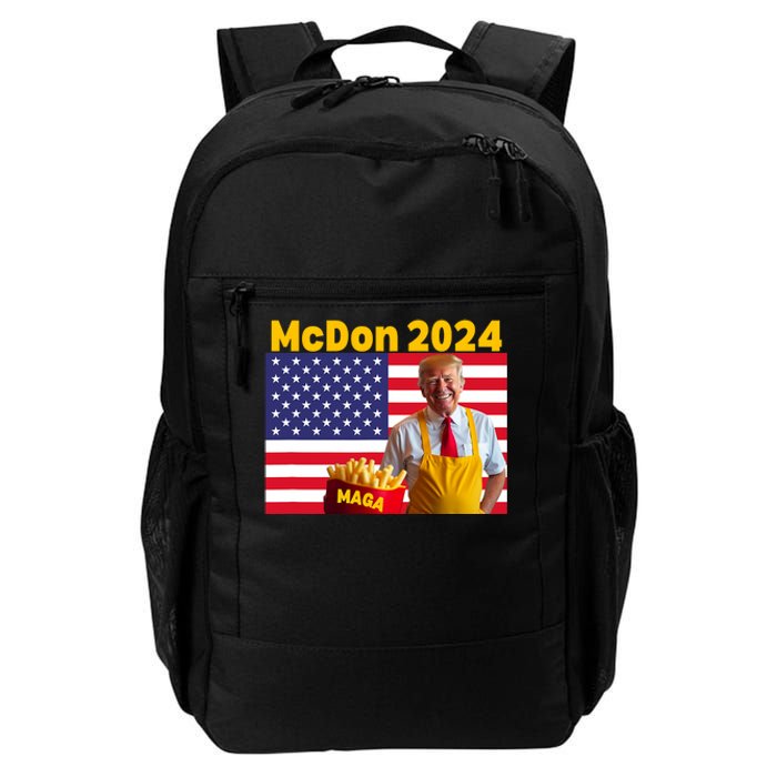 Mcdon 2024 Funny Donald Trump French Fry Cooking Fries Daily Commute Backpack