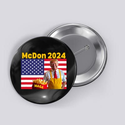 Mcdon 2024 Funny Donald Trump French Fry Cooking Fries Button