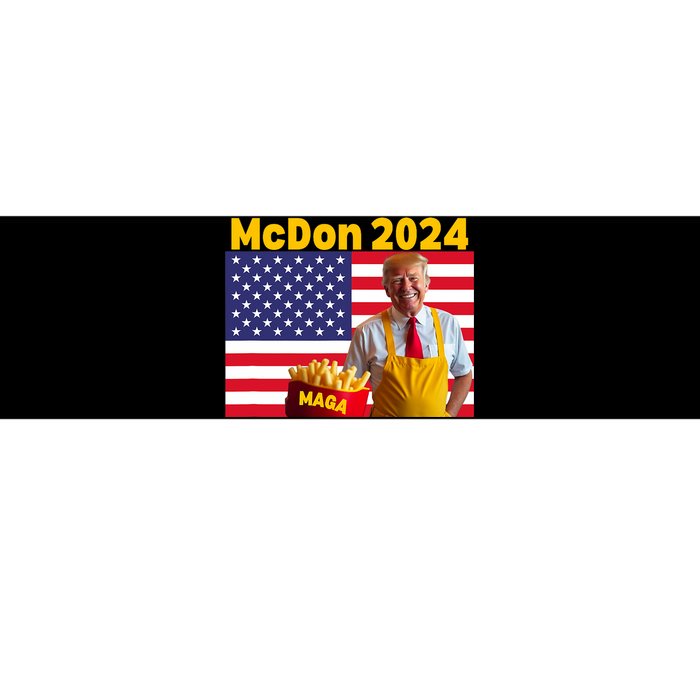 Mcdon 2024 Funny Donald Trump French Fry Cooking Fries Bumper Sticker