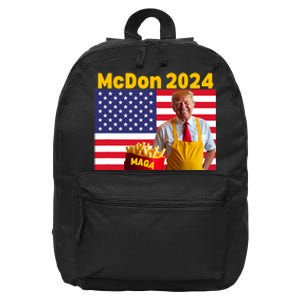 Mcdon 2024 Funny Donald Trump French Fry Cooking Fries 16 in Basic Backpack