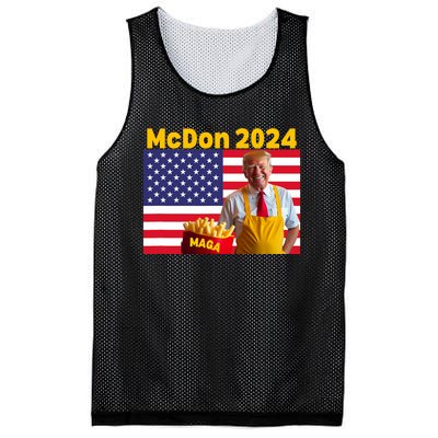 Mcdon 2024 Funny Donald Trump French Fry Cooking Fries Mesh Reversible Basketball Jersey Tank