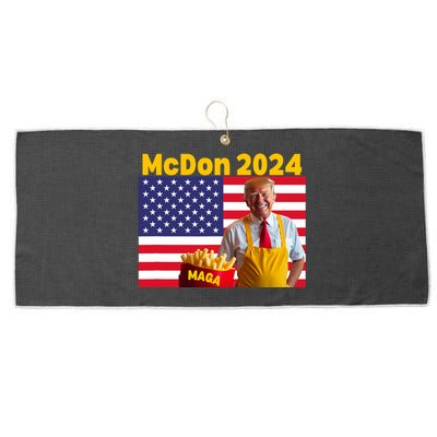 Mcdon 2024 Funny Donald Trump French Fry Cooking Fries Large Microfiber Waffle Golf Towel