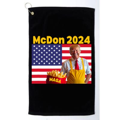 Mcdon 2024 Funny Donald Trump French Fry Cooking Fries Platinum Collection Golf Towel