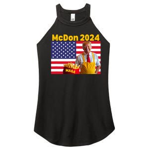 Mcdon 2024 Funny Donald Trump French Fry Cooking Fries Women's Perfect Tri Rocker Tank