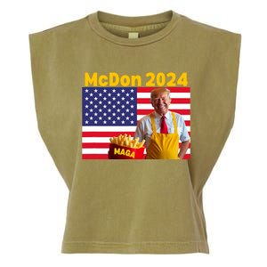 Mcdon 2024 Funny Donald Trump French Fry Cooking Fries Garment-Dyed Women's Muscle Tee