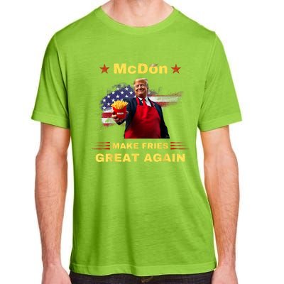 Mcdon 2024 Funny Donald Trump French Fry Cooking Friesff Adult ChromaSoft Performance T-Shirt