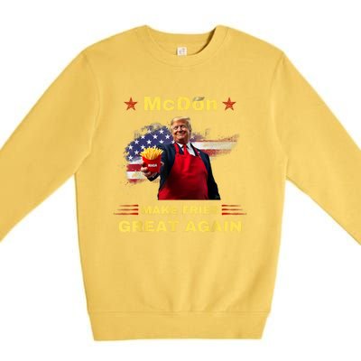 Mcdon 2024 Funny Donald Trump French Fry Cooking Friesff Premium Crewneck Sweatshirt