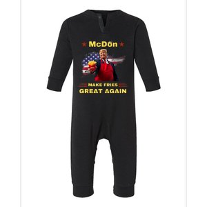 Mcdon 2024 Funny Donald Trump French Fry Cooking Friesff Infant Fleece One Piece