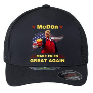 Mcdon 2024 Funny Donald Trump French Fry Cooking Friesff Flexfit Unipanel Trucker Cap