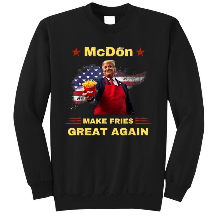 Mcdon 2024 Funny Donald Trump French Fry Cooking Friesff Sweatshirt