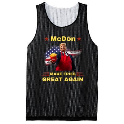 Mcdon 2024 Funny Donald Trump French Fry Cooking Friesff Mesh Reversible Basketball Jersey Tank