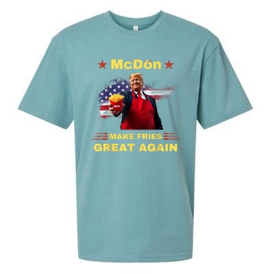 Mcdon 2024 Funny Donald Trump French Fry Cooking Friesff Sueded Cloud Jersey T-Shirt