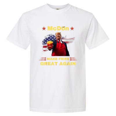 Mcdon 2024 Funny Donald Trump French Fry Cooking Friesff Garment-Dyed Heavyweight T-Shirt