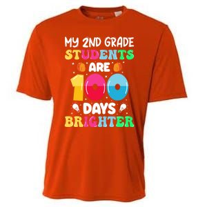 My 2nd Grade Students Are 100 Days Brighter 100 Days Of Gift Cooling Performance Crew T-Shirt