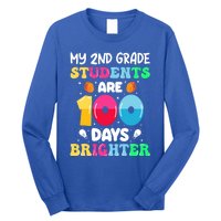 My 2nd Grade Students Are 100 Days Brighter 100 Days Of Gift Long Sleeve Shirt