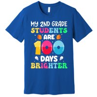 My 2nd Grade Students Are 100 Days Brighter 100 Days Of Gift Premium T-Shirt