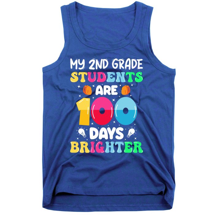 My 2nd Grade Students Are 100 Days Brighter 100 Days Of Gift Tank Top