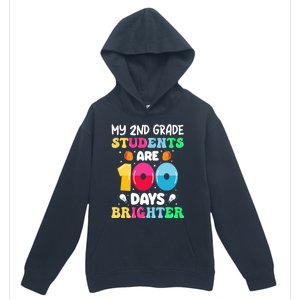 My 2nd Grade Students Are 100 Days Brighter 100 Days Of Gift Urban Pullover Hoodie