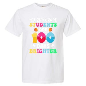 My 2nd Grade Students Are 100 Days Brighter 100 Days Of Gift Garment-Dyed Heavyweight T-Shirt