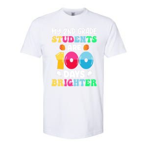 My 2nd Grade Students Are 100 Days Brighter 100 Days Of Gift Softstyle CVC T-Shirt