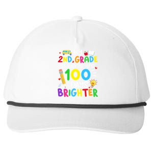 My 2nd Grade Students Are 100 Days Brighter 100th Day School Gift Snapback Five-Panel Rope Hat