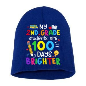 My 2nd Grade Students Are 100 Days Brighter 100th Day School Gift Short Acrylic Beanie