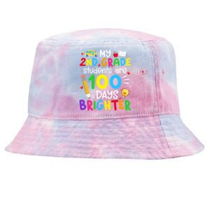 My 2nd Grade Students Are 100 Days Brighter 100th Day School Gift Tie-Dyed Bucket Hat