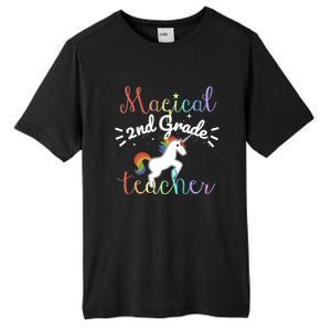 Magical 2Nd Grade Teacher Rainbow Unicorn Second Grade Gift Tall Fusion ChromaSoft Performance T-Shirt